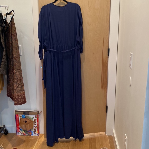 Kiyonna Maxi Wrap Dress Meadow Dream Navy 4X NWT - Picture 7 of 10